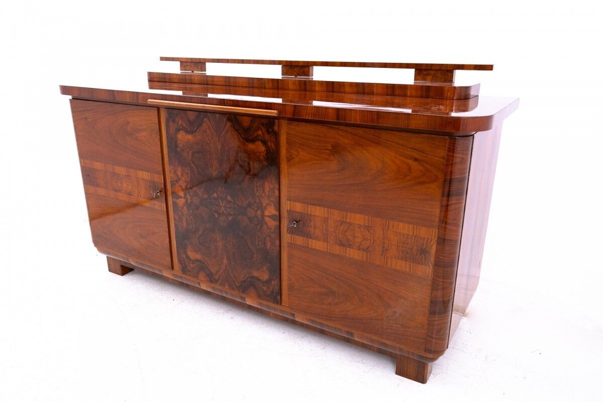 An Unusual Art Deco Buffet, Poland, Circa 1920. After Renovation photo vintage