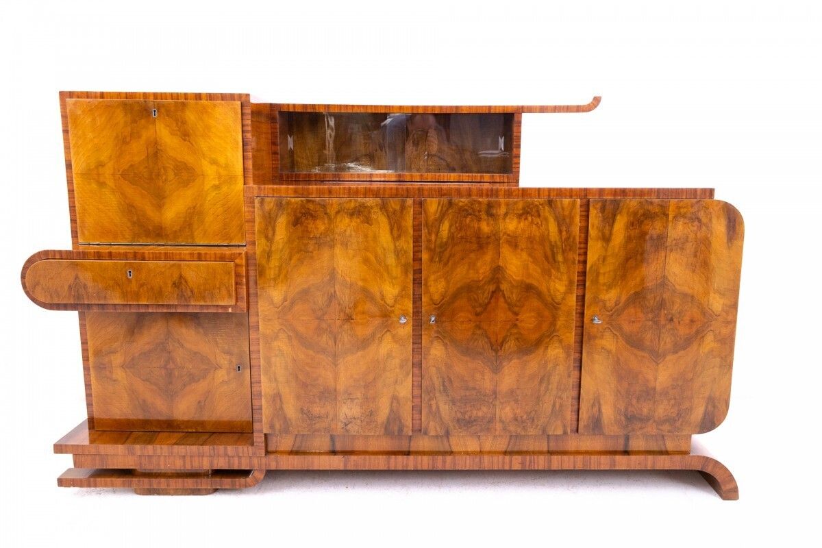Interesting Art Deco Buffet, Poland, Circa 1930. photo for sale