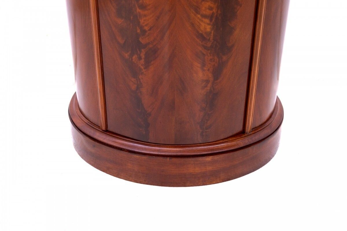 Interesting Biedermeier Pillar Chest Of Drawers, Northern Europe, Circa 1860. After Renovation. photo vintage
