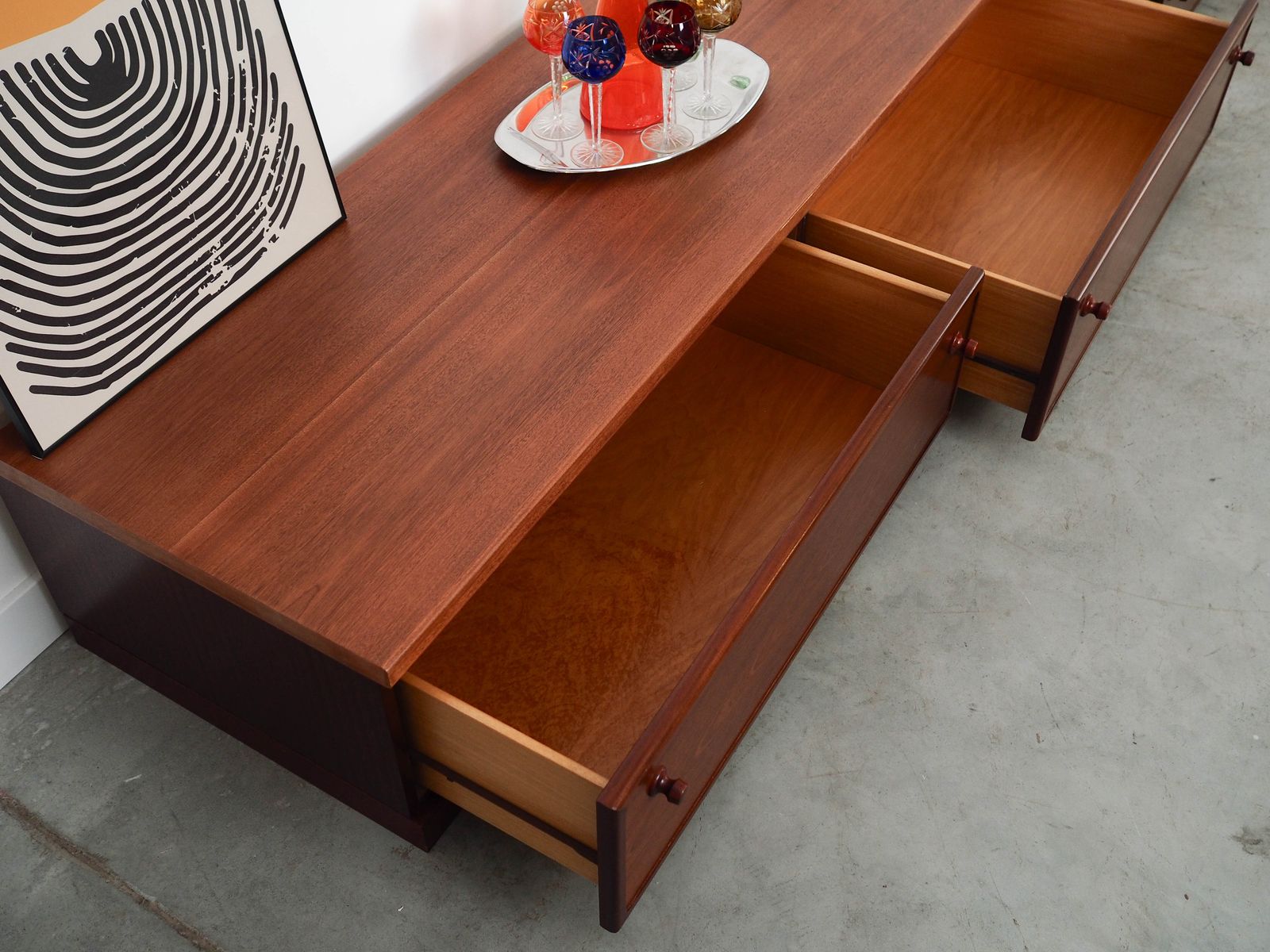 photo for sale Mahogany Lowboard, Danish Design, 1970s, Made In Denmark