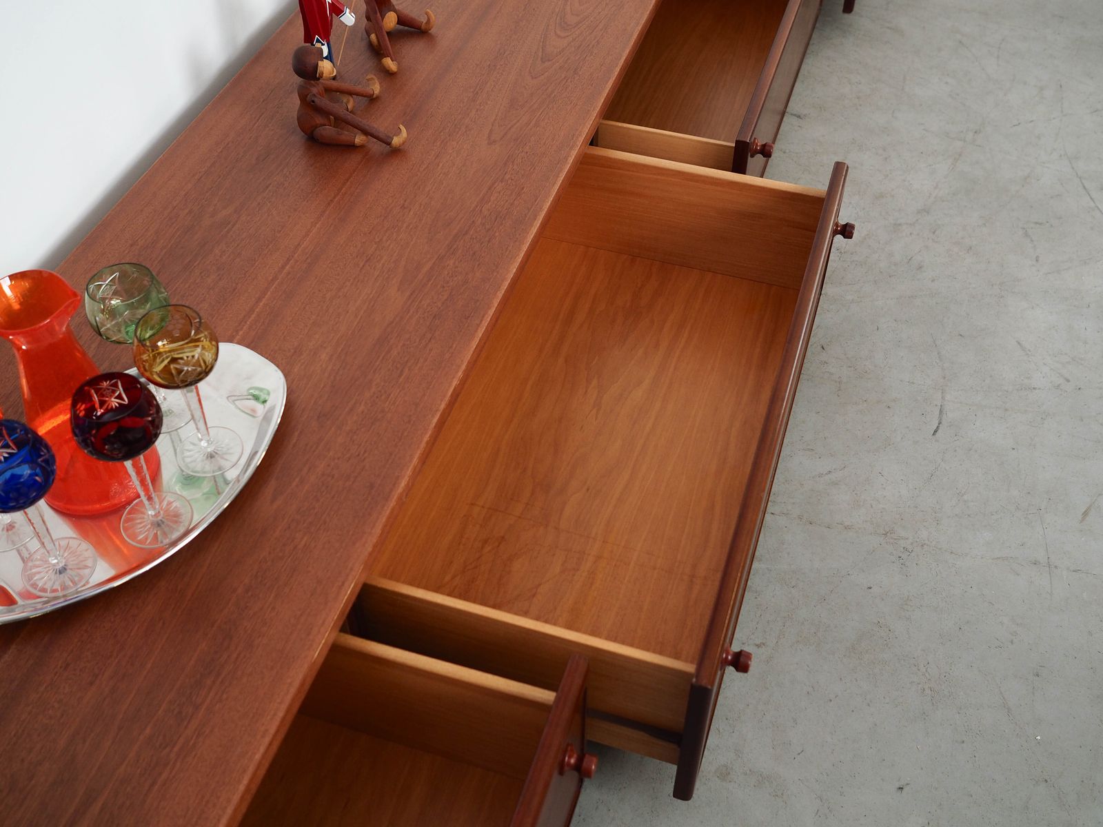 Furniture Mahogany Lowboard, Danish Design, 1970s, Made In Denmark photo