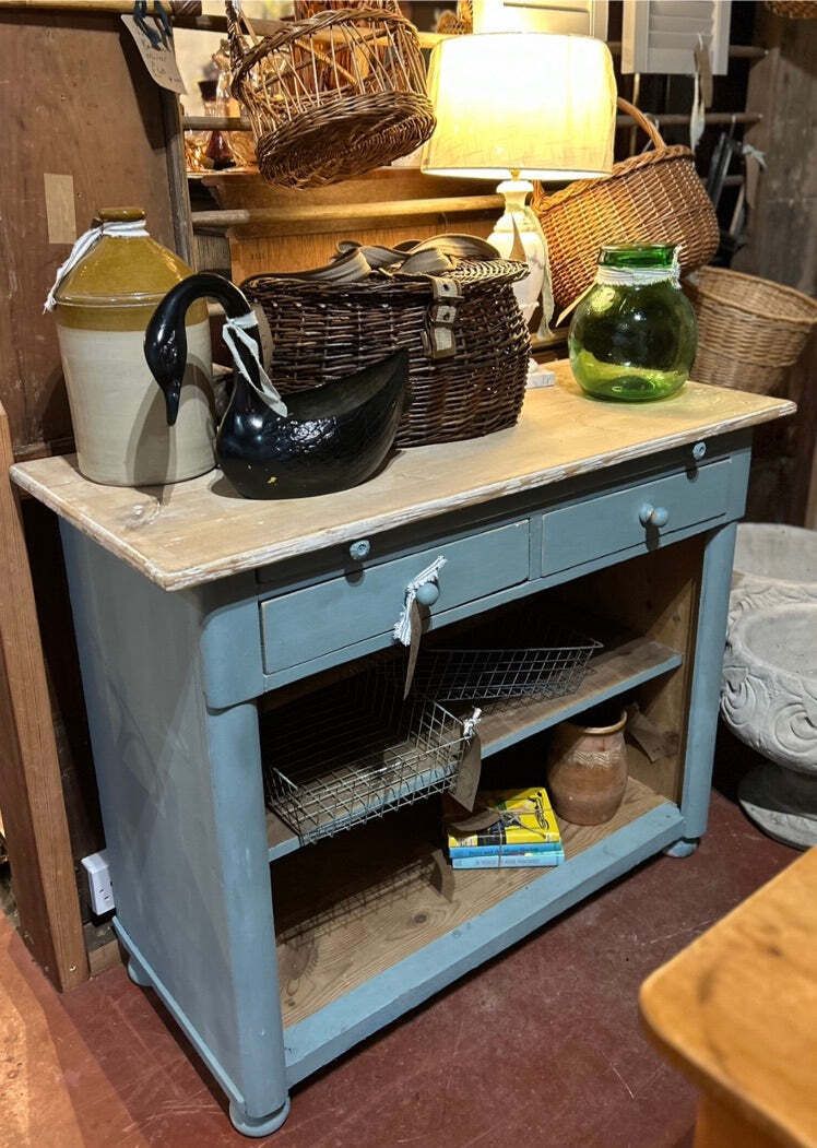 Vintage Painted Pine Sideboard / Kitchen Island photo furniture