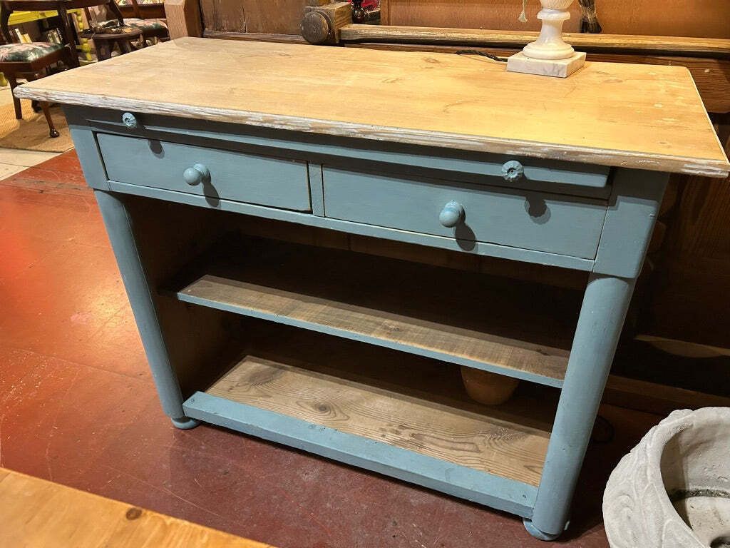 Vintage Painted Pine Sideboard / Kitchen Island photo vinterior