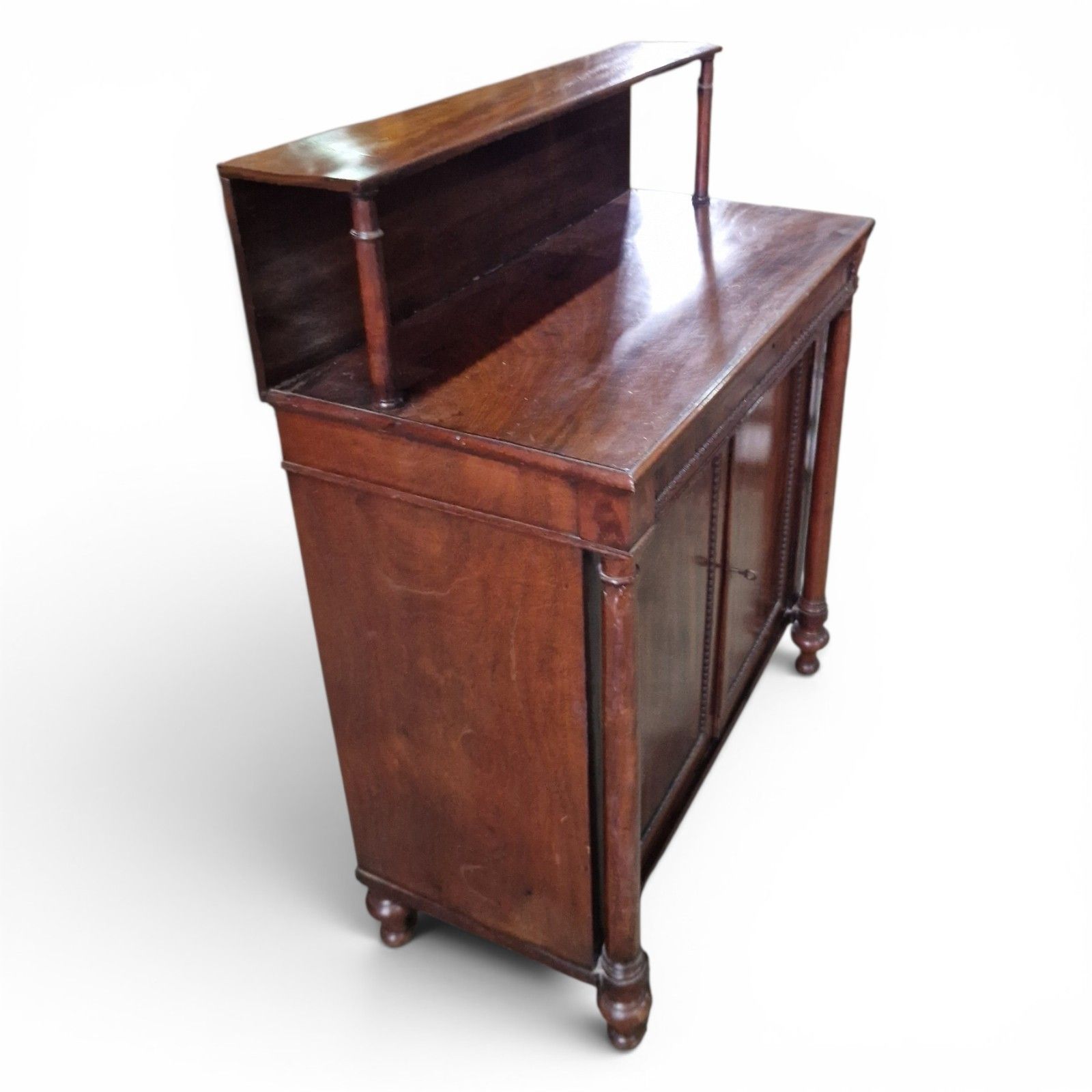Antique Regency Style Mahogany Chiffonier Side Cabinet Writing Desk Cupboard photo furniture
