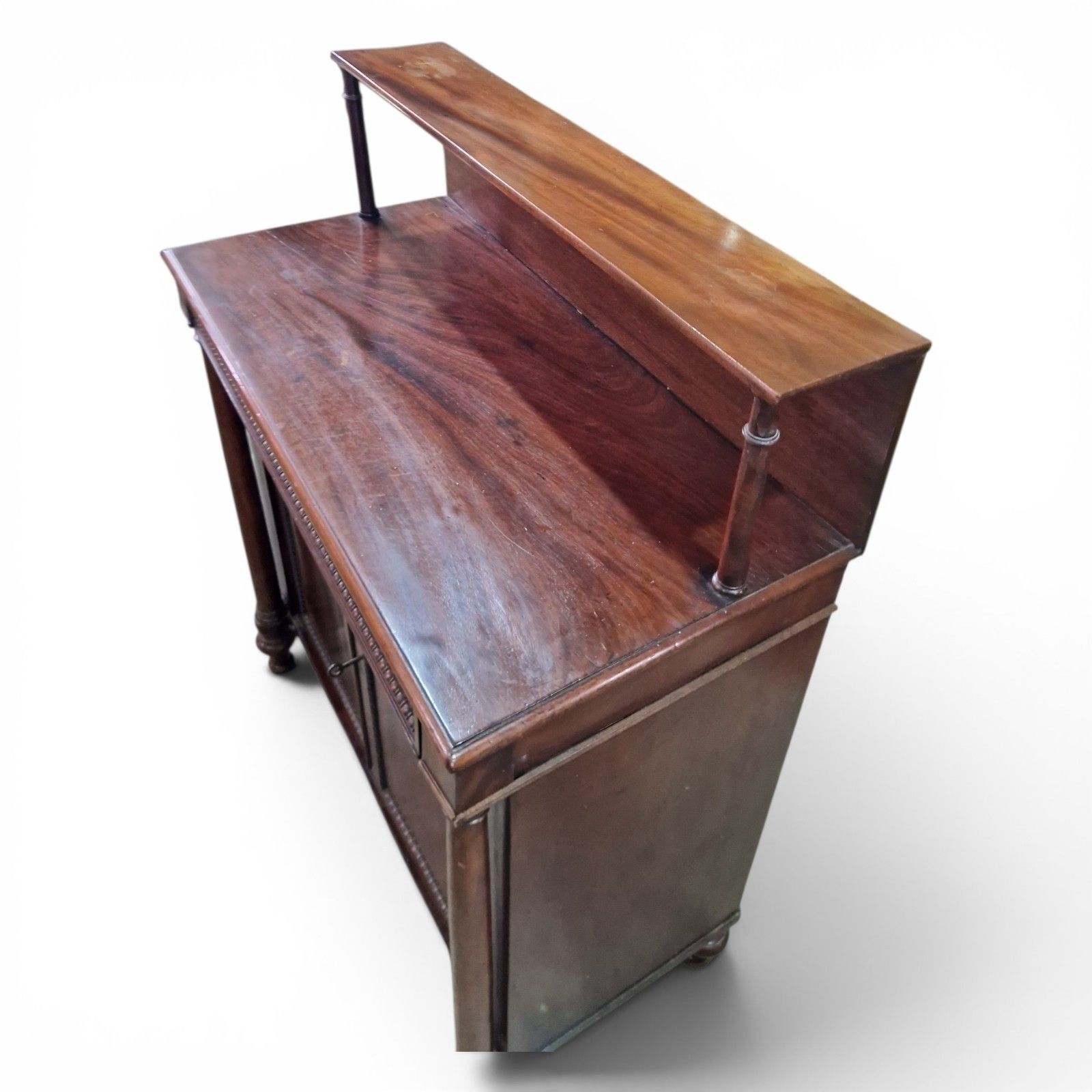 Antique Regency Style Mahogany Chiffonier Side Cabinet Writing Desk Cupboard photo Furniture