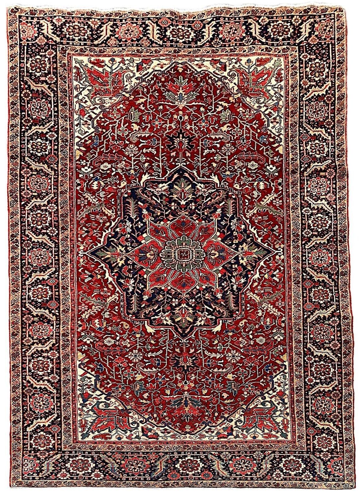 Antiek Heriz tapijt 3,58 m x 2,27 m