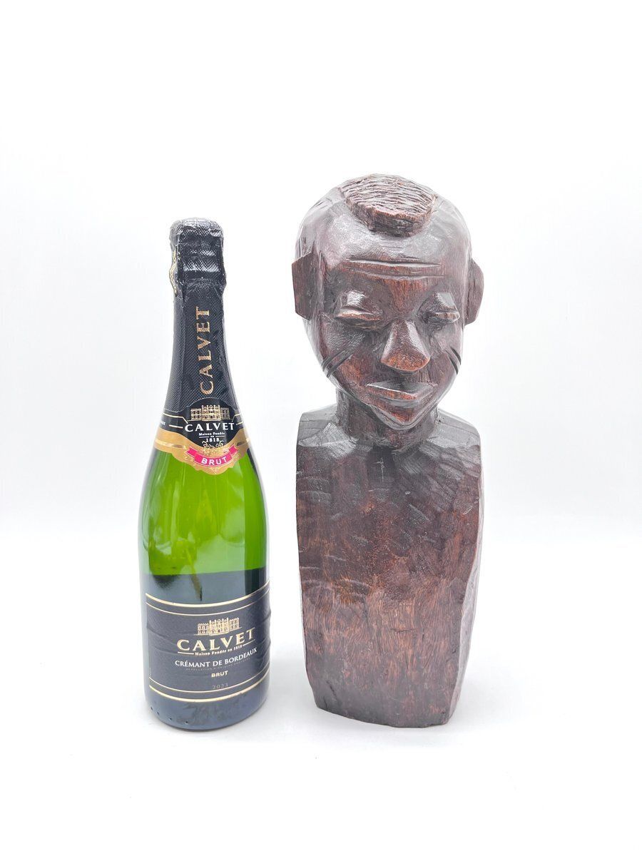 photo for sale African Hand Carved Sculpture Bust Made Of Hardwood