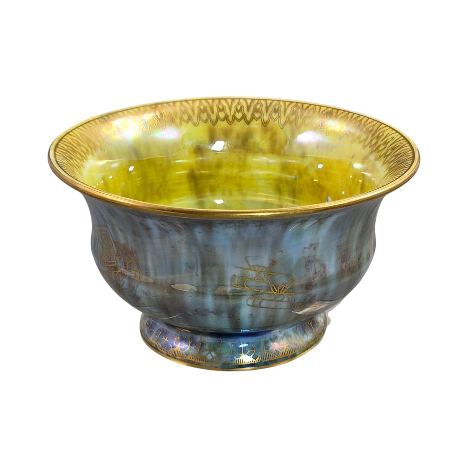 Wedgwood Fairyland Lustre Bowl With Dragon, Pattern Z4828, C.1915 photo vinterior