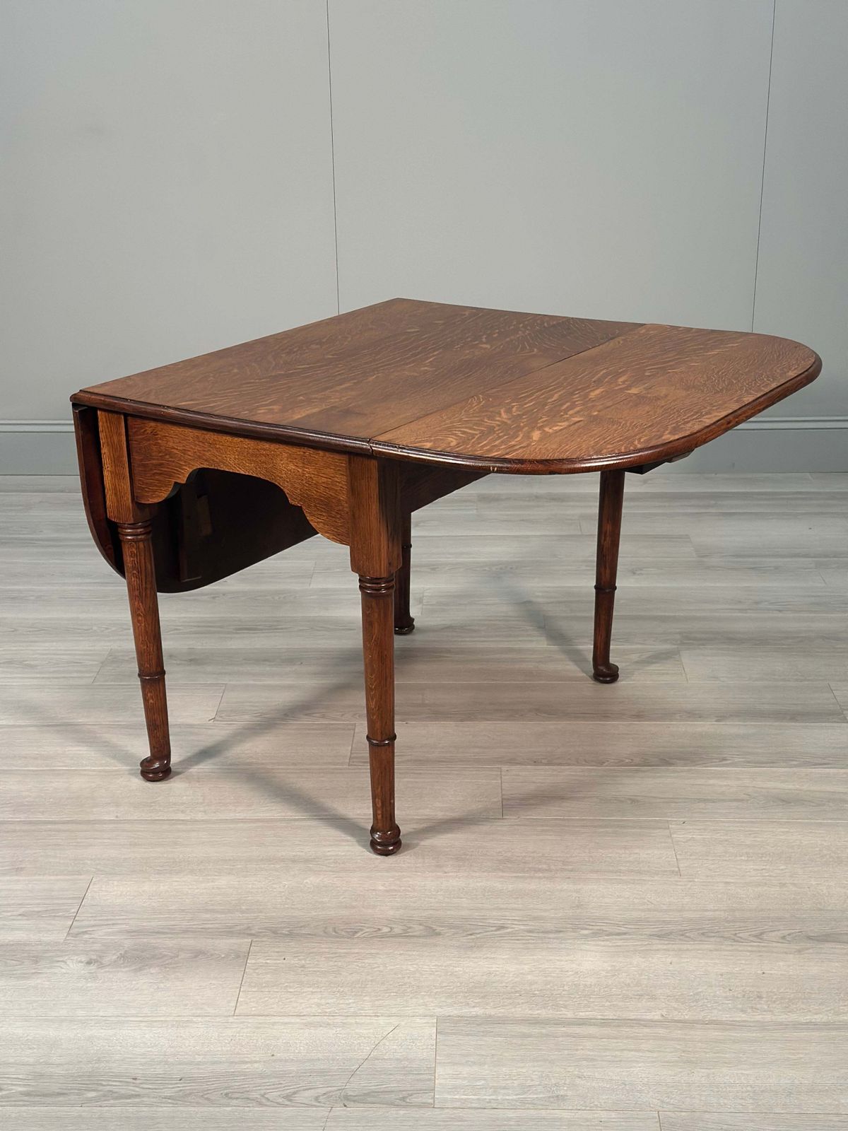 Antique Oak Drop Leaf Dining Table photo furniture