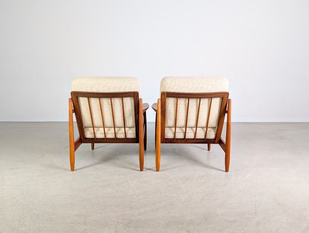 Ensemble de 2 fauteuils mid-century modern en teck vintage, années 1960 photo vinterior