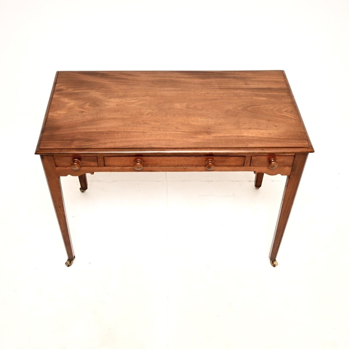 Antique Georgian Period Mahogany Writing / Games Table photo vintage