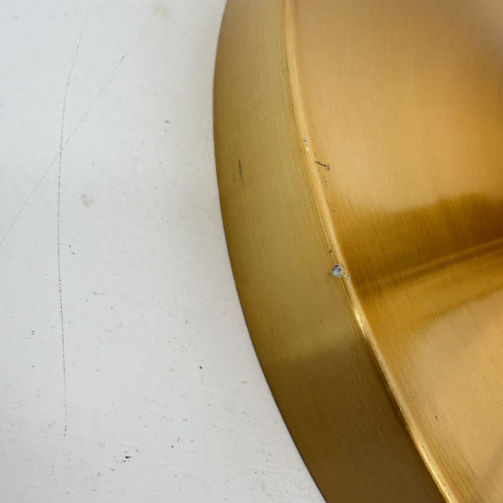 photo for sale Vintage Rose Gold Disc Wall Lamp Sconce , 1970s Germany