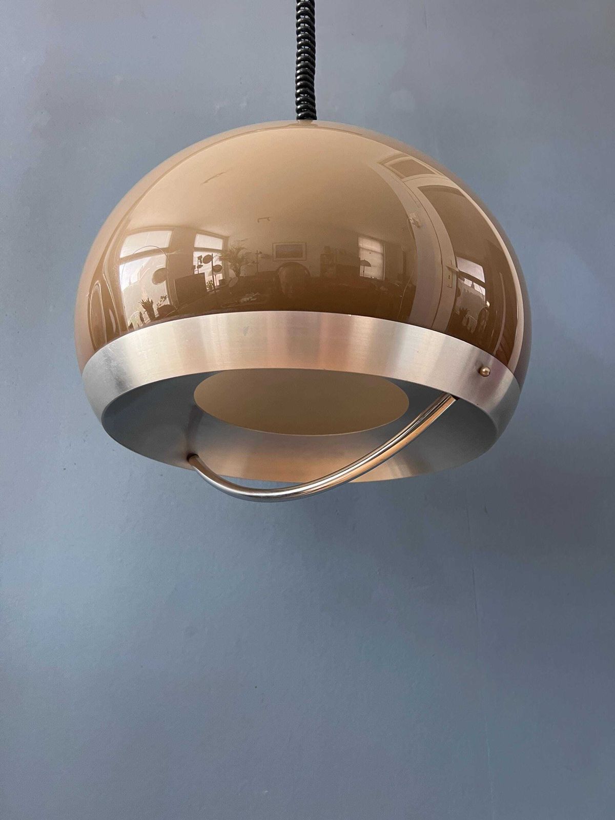 Vintage Dijkstra Space Age Mushroom Hanglamp, Mid Century Modern Plafondlamp photo vinterior