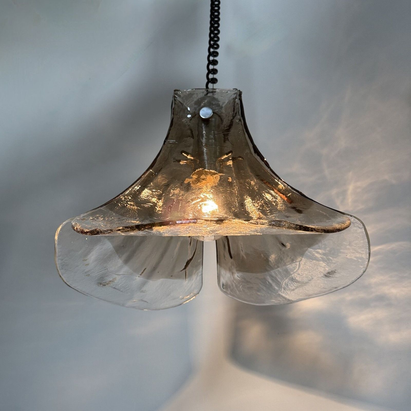 Murano Glass Flower hanglamp van Carlo Nason voor Mazzega, jaren 1970 photo for sale