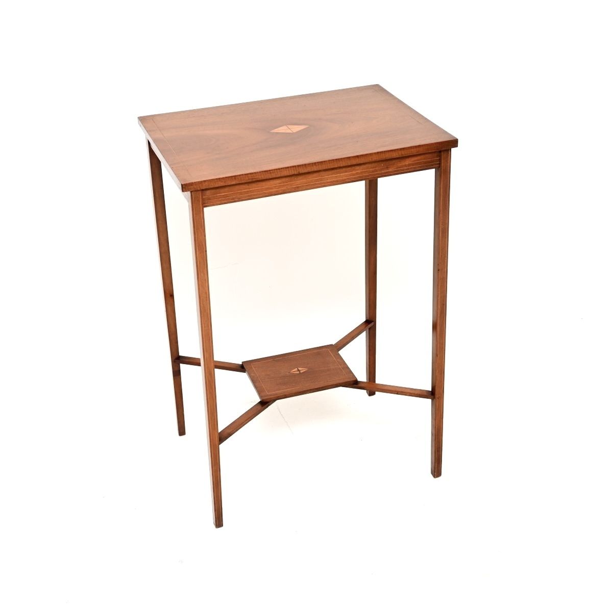 Antique Edwardian Inlaid Mahogany Side Table