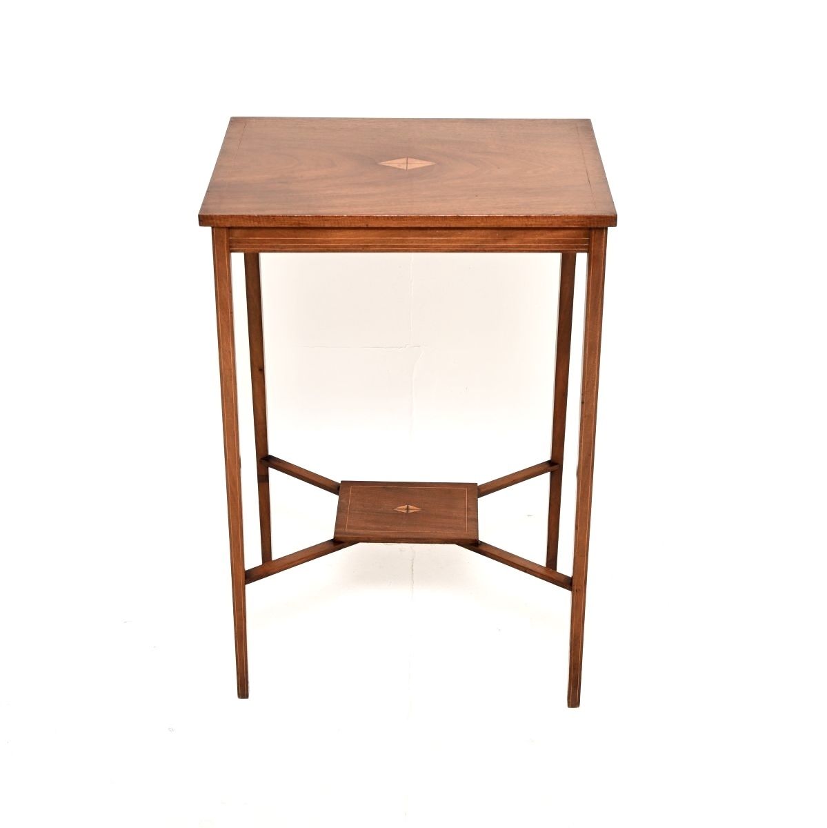Antique Edwardian Inlaid Mahogany Side Table photo furniture