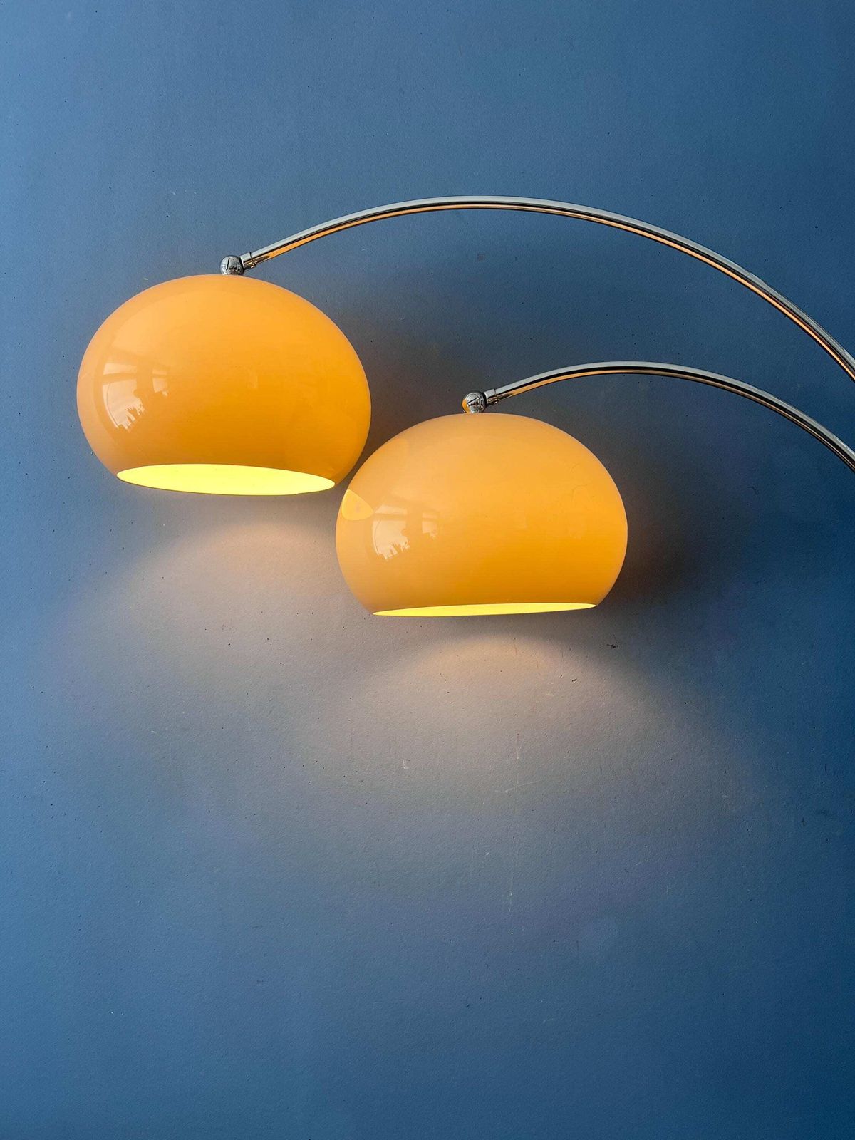 Mid-Century Dijkstra dubbele boog paddenstoellamp photo for sale