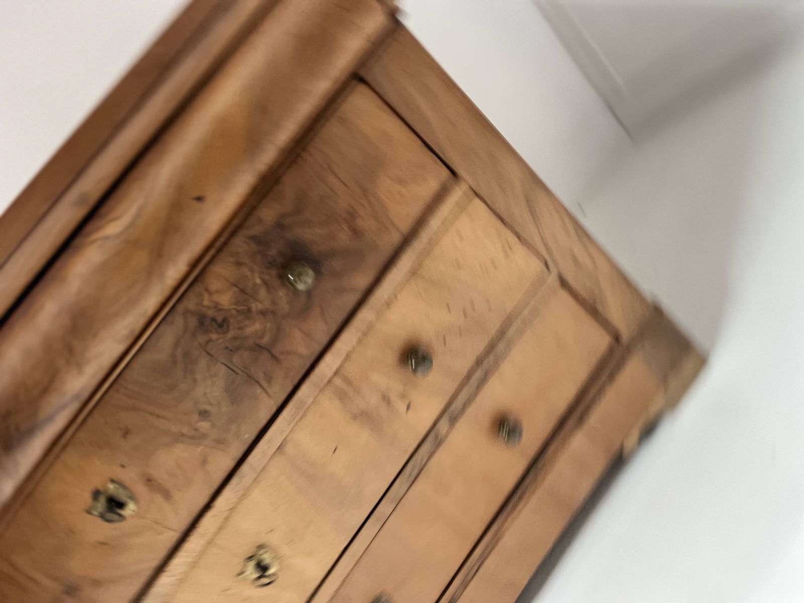 Louis Philippe Chest Of Drawers In Solid Cherry Wood, 19th Century. photo Furniture