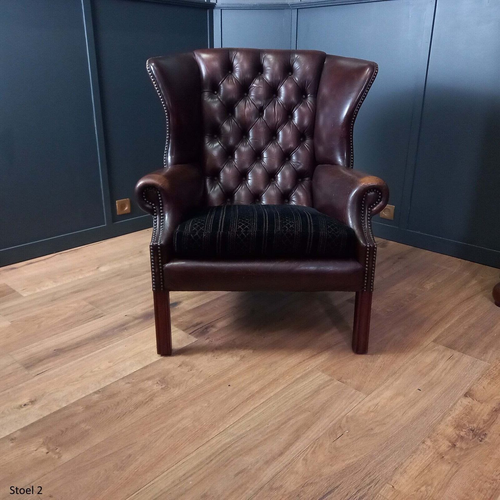 photo buy 2x Chesterfield Wingback Armchair