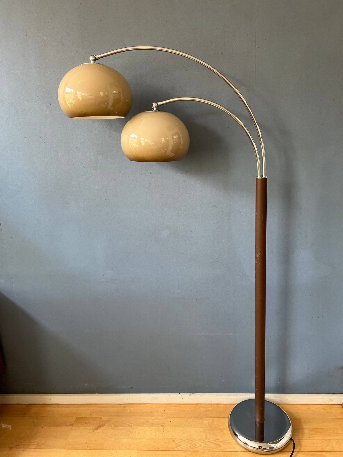 Mid Century Dijkstra Double Arc Mushroom Floor Lamp photo 1331.0