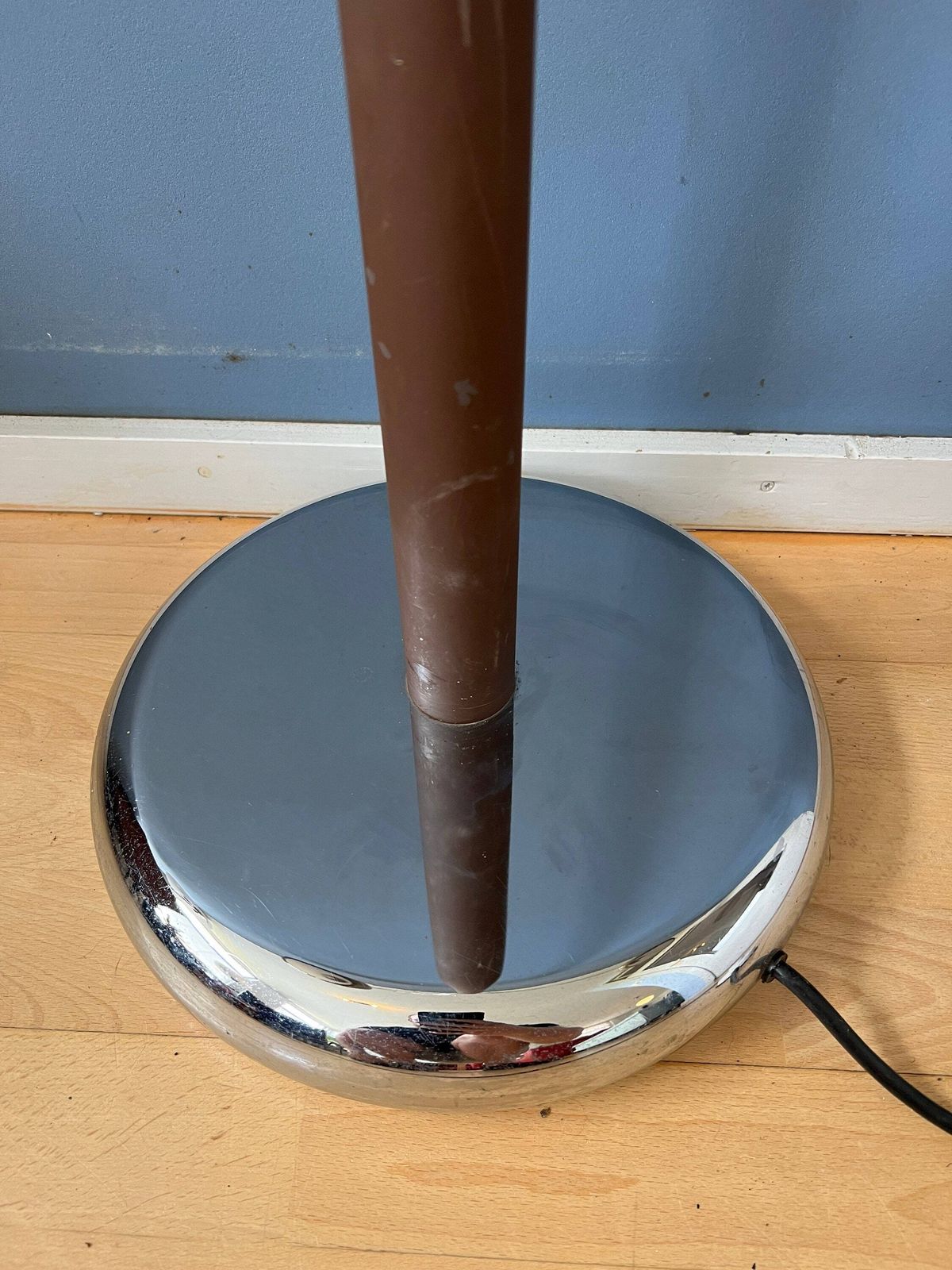 Mid Century Dijkstra Dubbele Boog Vloerlamp Met Paddenstoelkappen photo vintage