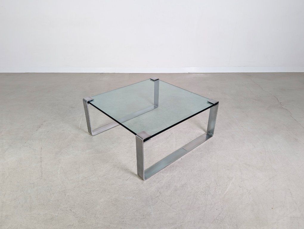 Peter Draenert Classic Coffee Table 1022 Square Glass Table photo Meubels
