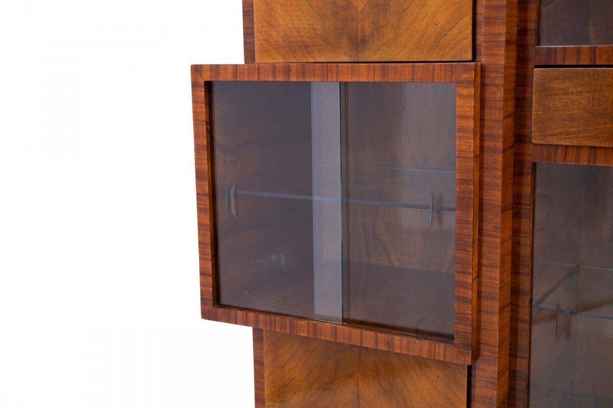 photo furniture Unusual Art Deco Display Cabinet, Poland, 1930s.