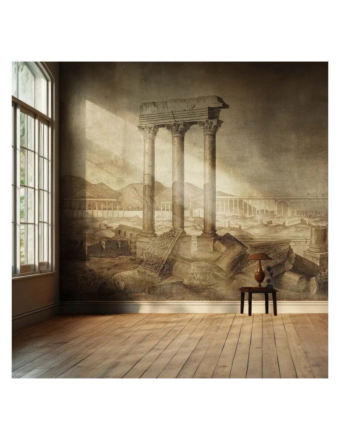 19th Century Antique Style Panoramic Wall Mural On Canvas