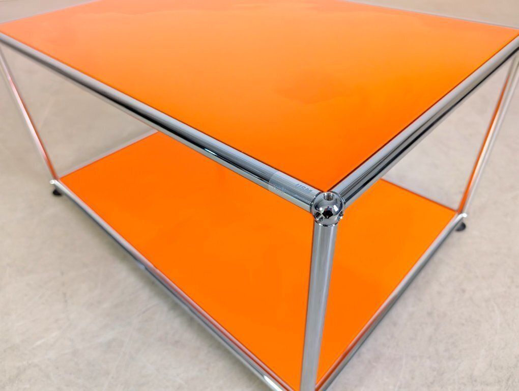Original Usm Haller Coffee Table Fritz Haller Orange Coffee Table photo vintage