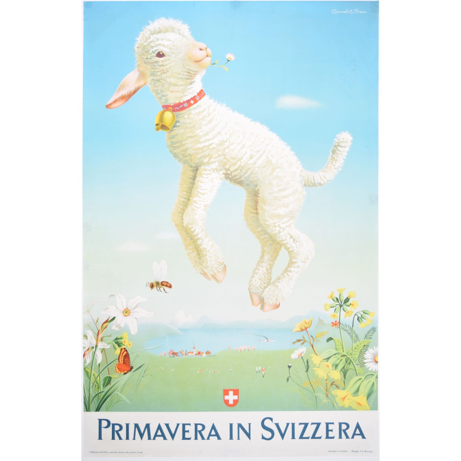 Donald Brun Primavera In Svizzera (Spring In Switzerland) Original Poster