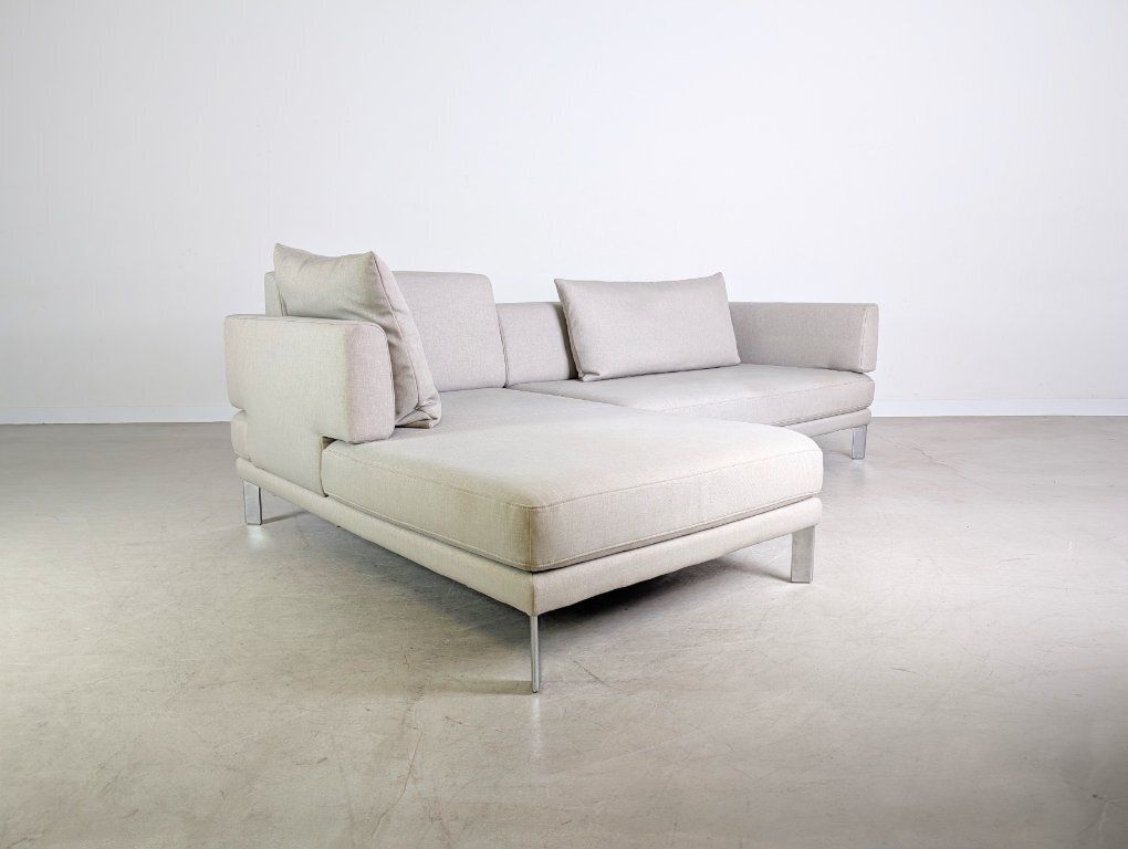 Original Rolf Benz Sento Sofa Design Couch Corner Sofa Grey Fabric photo for sale