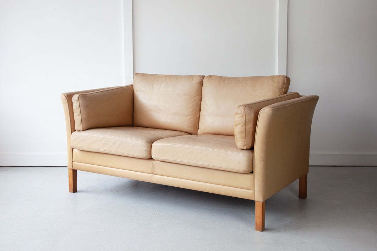 Tan Leather Sofa, 1970s photo furniture