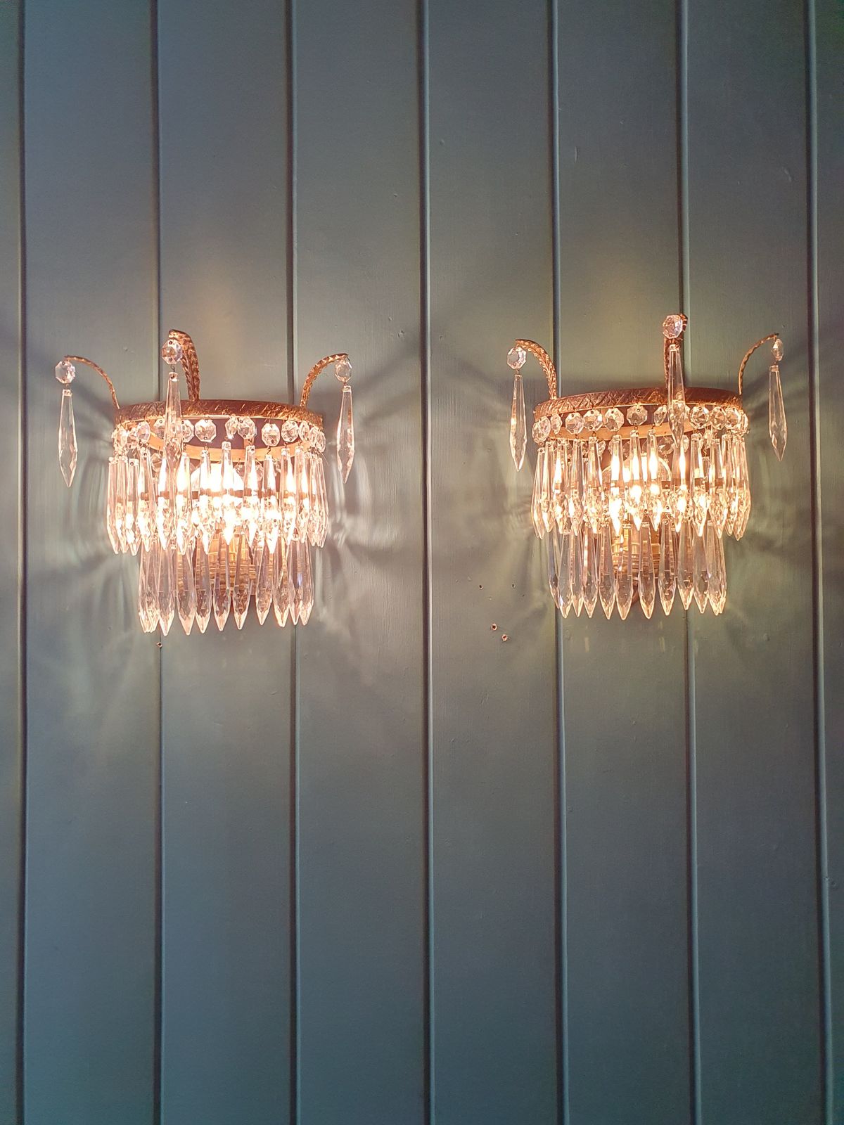 Pair Of Spike Wall Lights Antique photo furniture