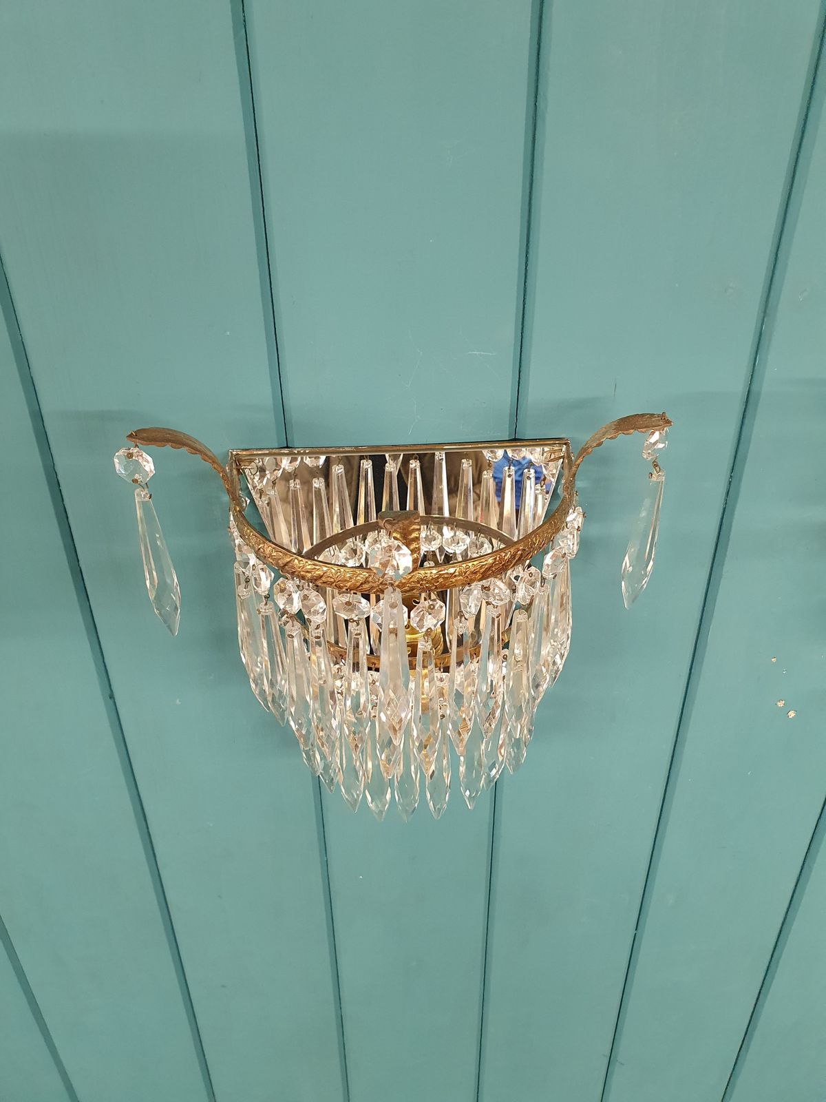 Pair Of Spike Wall Lights Antique photo for sale