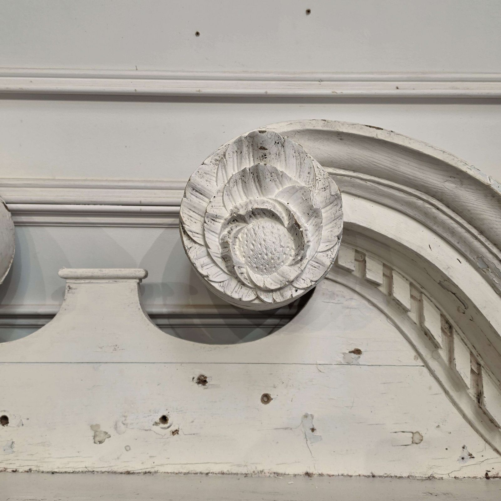Large 19th C Overdoor Pediment photo Furniture