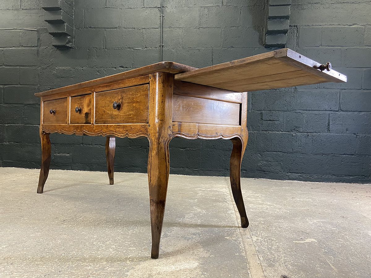 photo buy French Provincial Walnut Serving Table With Side Slide, Circa 1880
