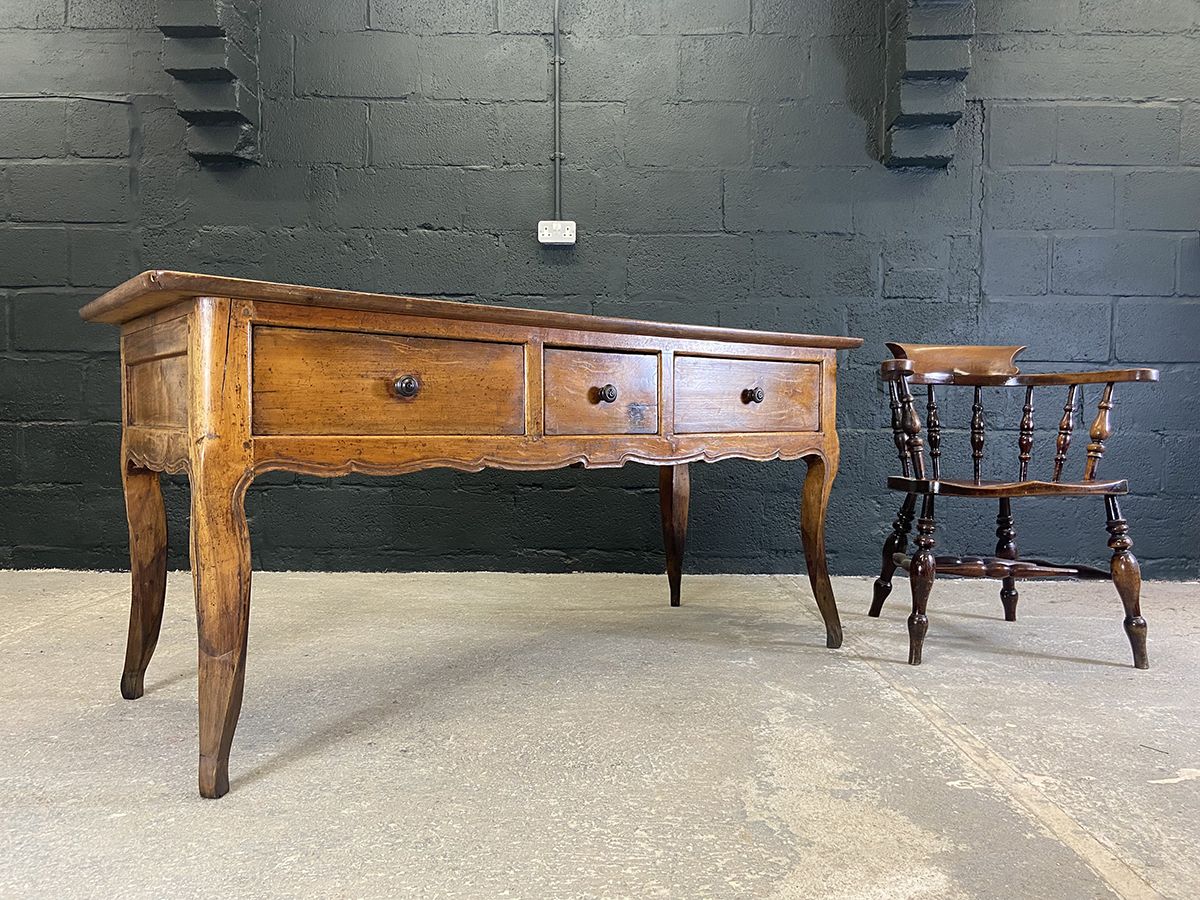French Provincial Walnut Serving Table With Side Slide, Circa 1880 photo 2450.0