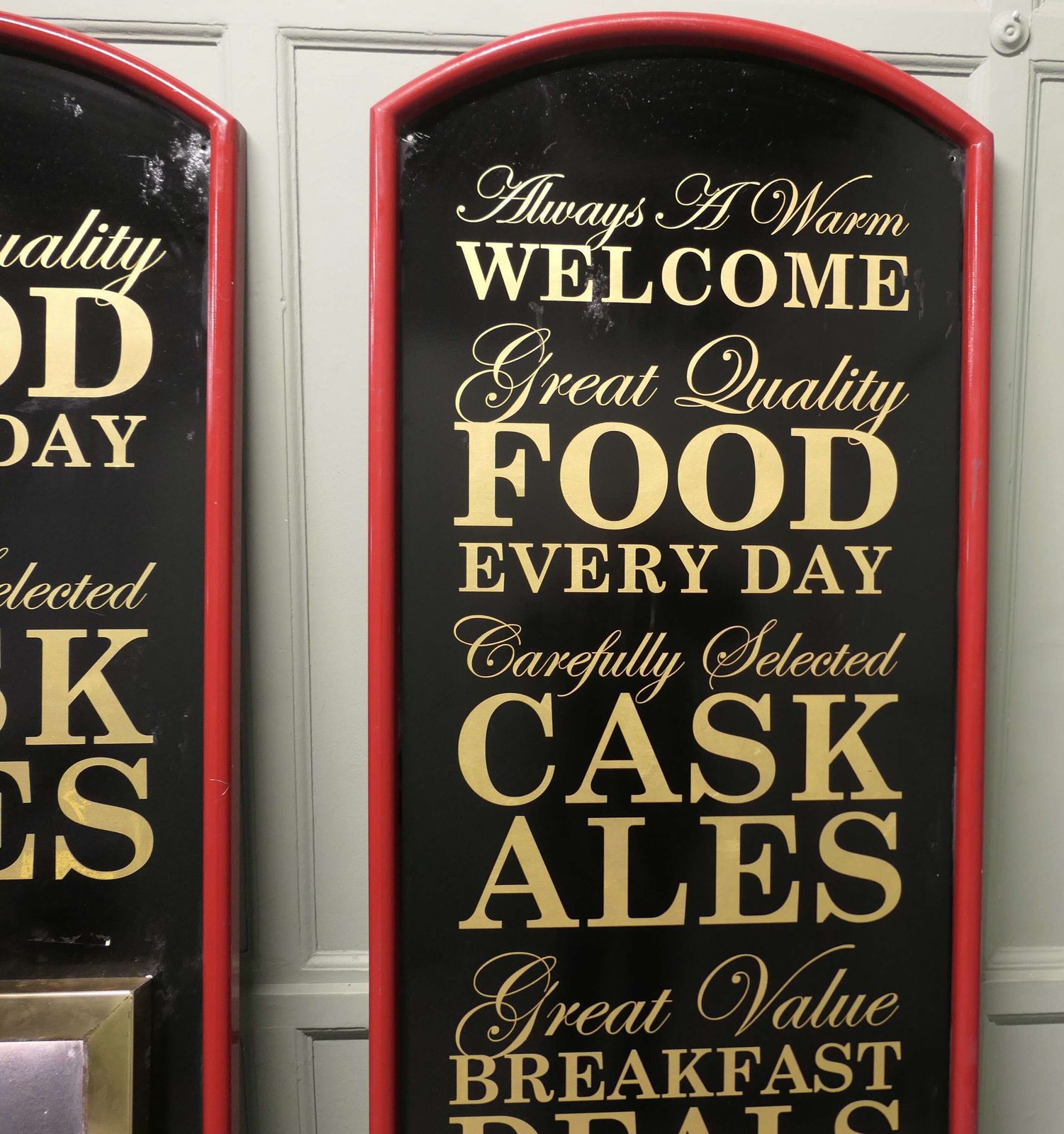 6ft Illuminated Menu Board & Restaurant Welcome Board These Are Matching Hand Painted photo 2340.0