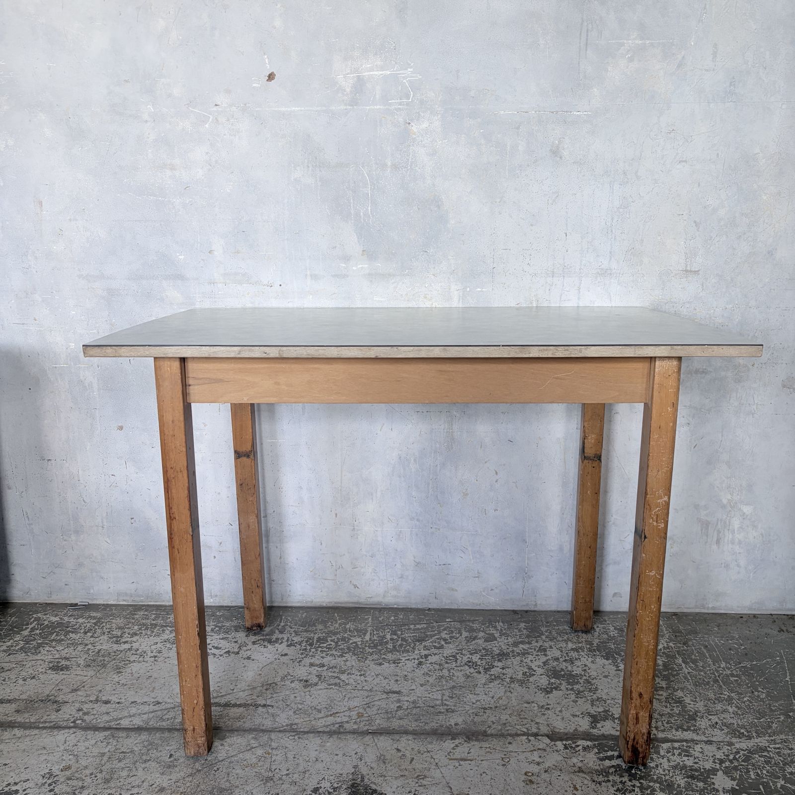 Mid Century Blue Floral Formica Kitchen Table | Retro Breakfast Table photo for sale