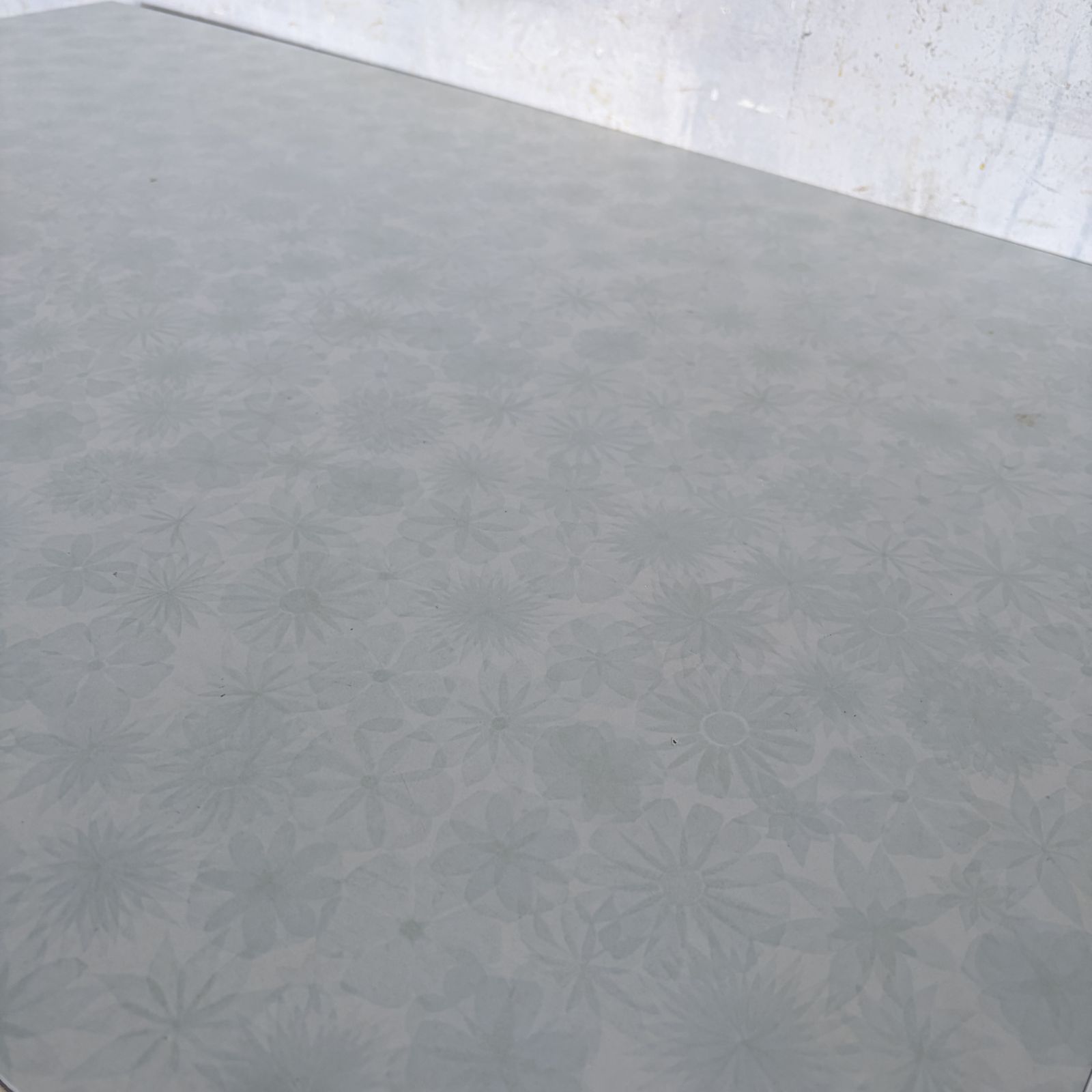 photo furniture Mid Century Blue Floral Formica Kitchen Table | Retro Breakfast Table