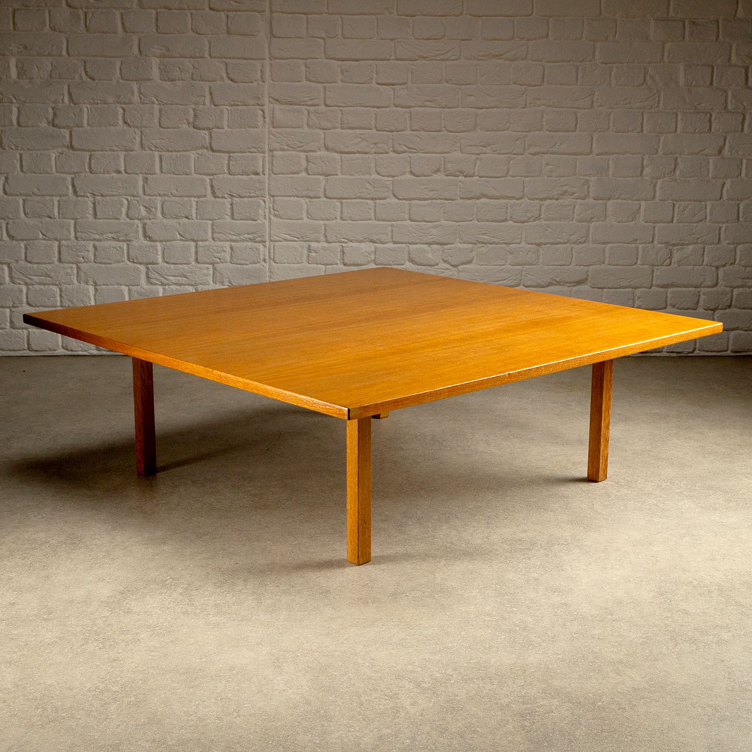 Large Oak Coffee Table By Hans Wegner, Denmark, 1960s photo for sale