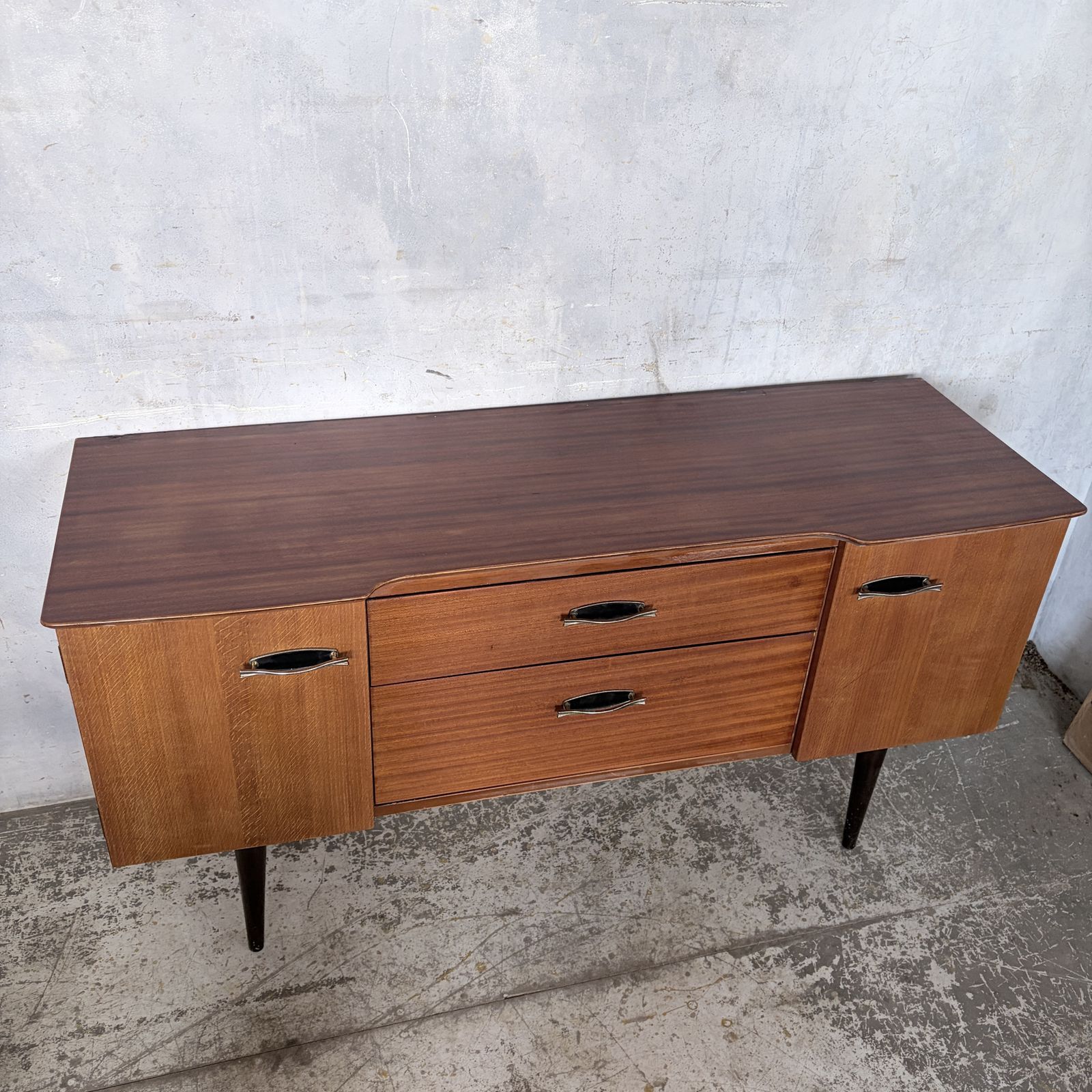 Harris Lebus Mid Century Teak & Oak Compact Sideboard photo furniture