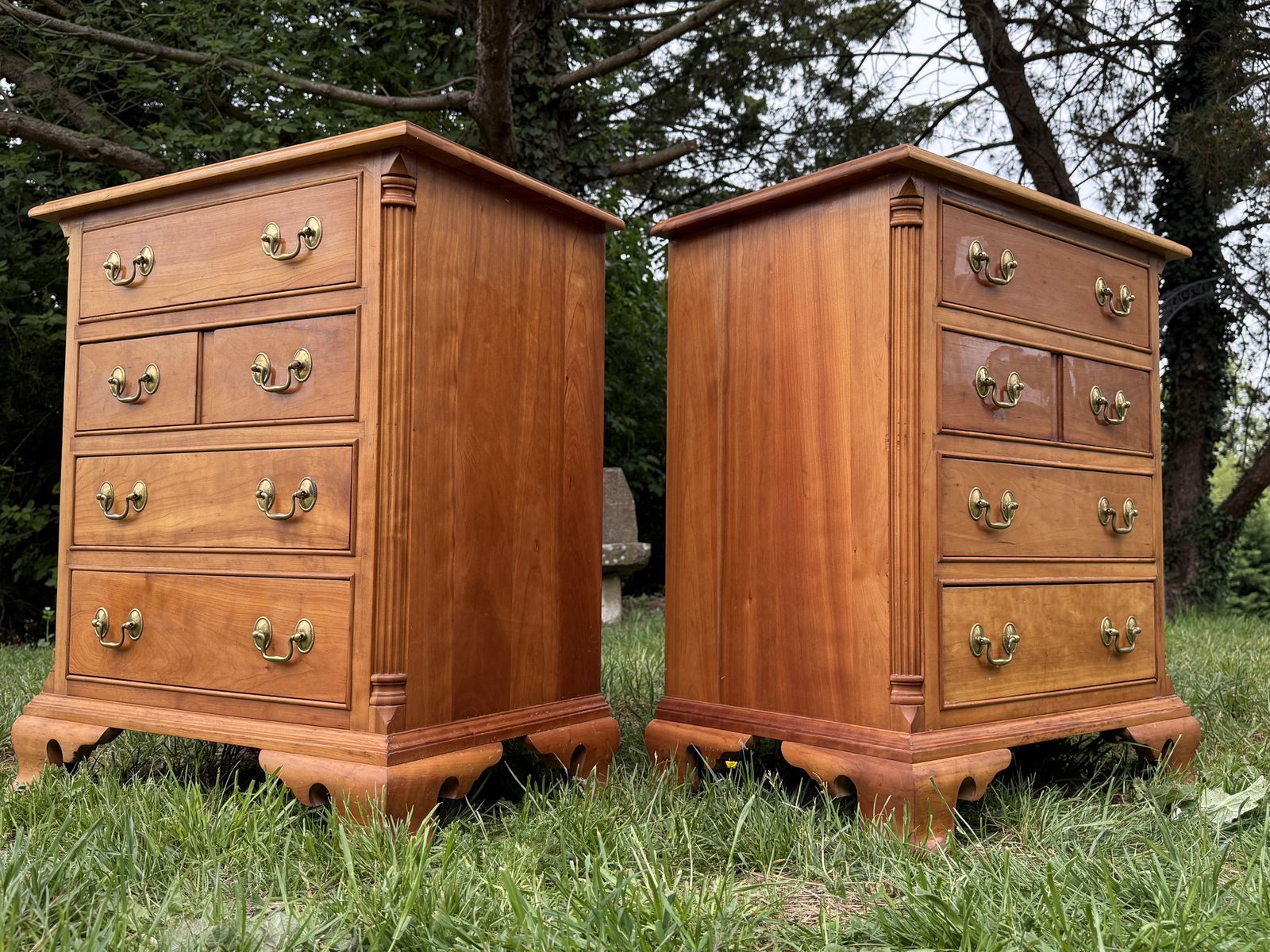 Furniture Pair Of Regency Style Bedside Tables Chest Of Drawers Stickley Side Tables photo