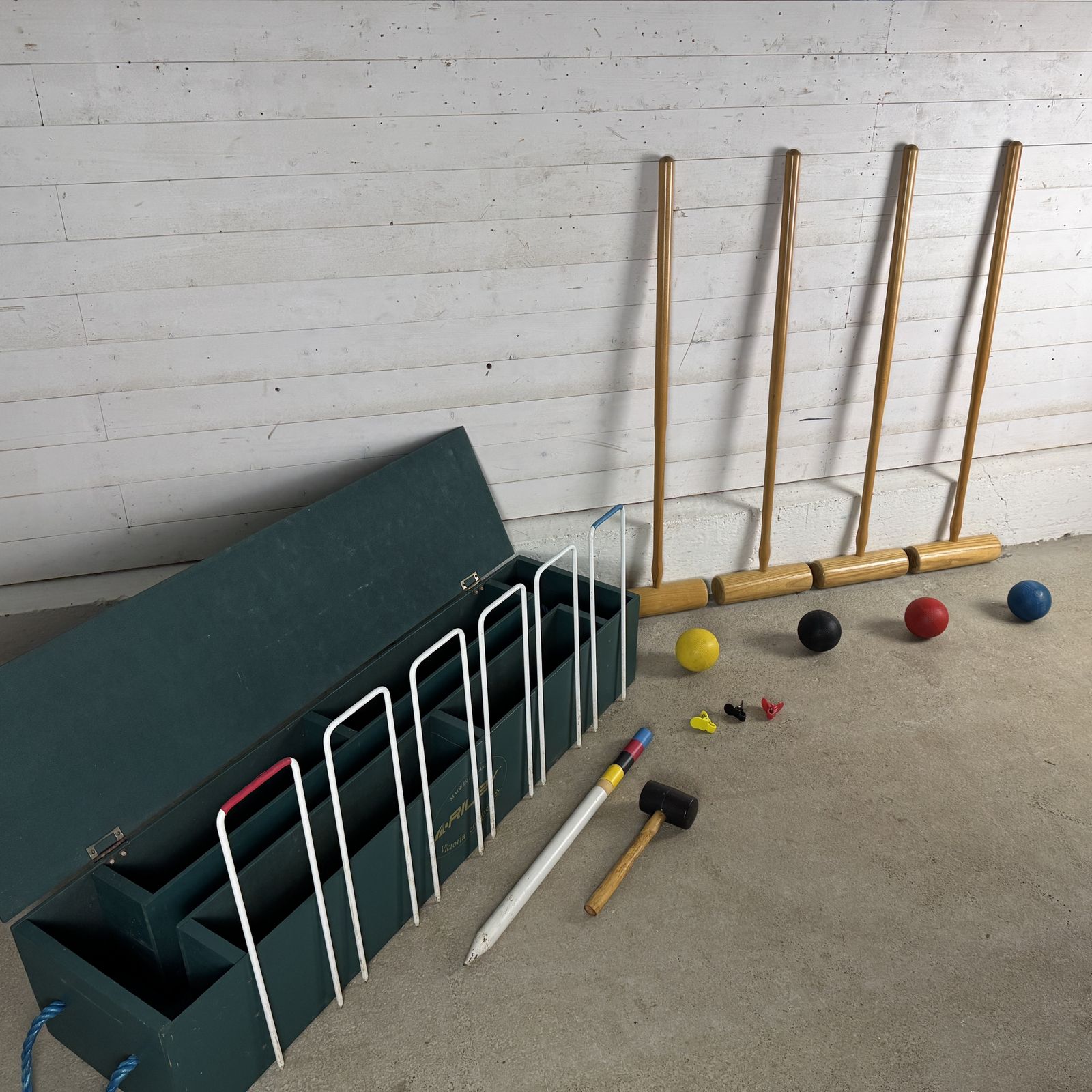 Vintage Croquet Set In Box photo Home Decor