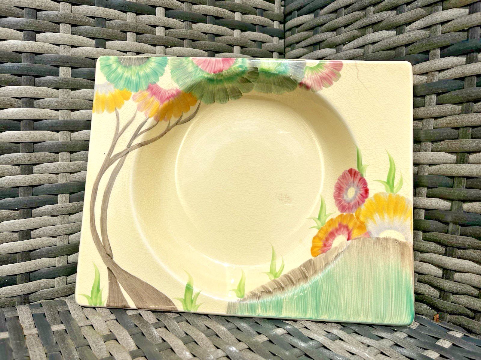C1934 Art Deco Clarice Cliff Pottery Aurea Pattern 10.75" Biarritz Plate Dish photo buy