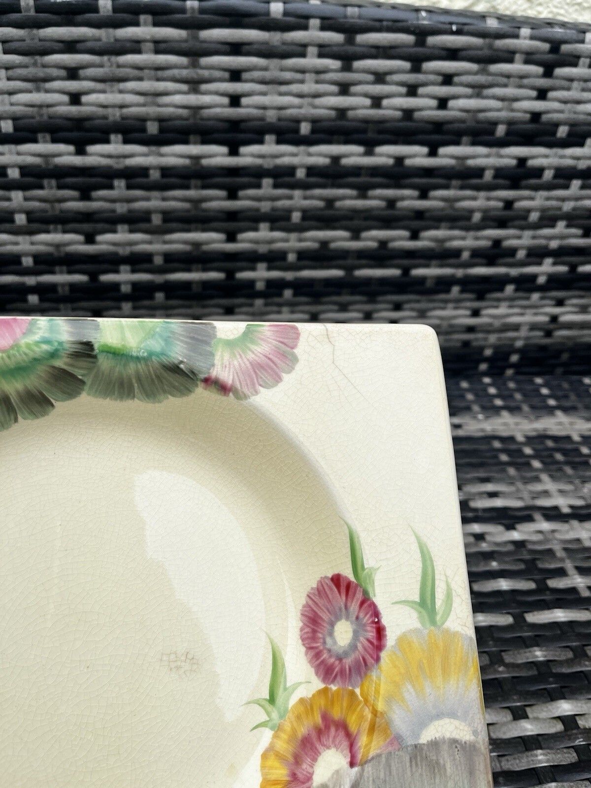 photo buy C1934 Art Deco Clarice Cliff Pottery Aurea Pattern 10.75" Biarritz Plate Dish