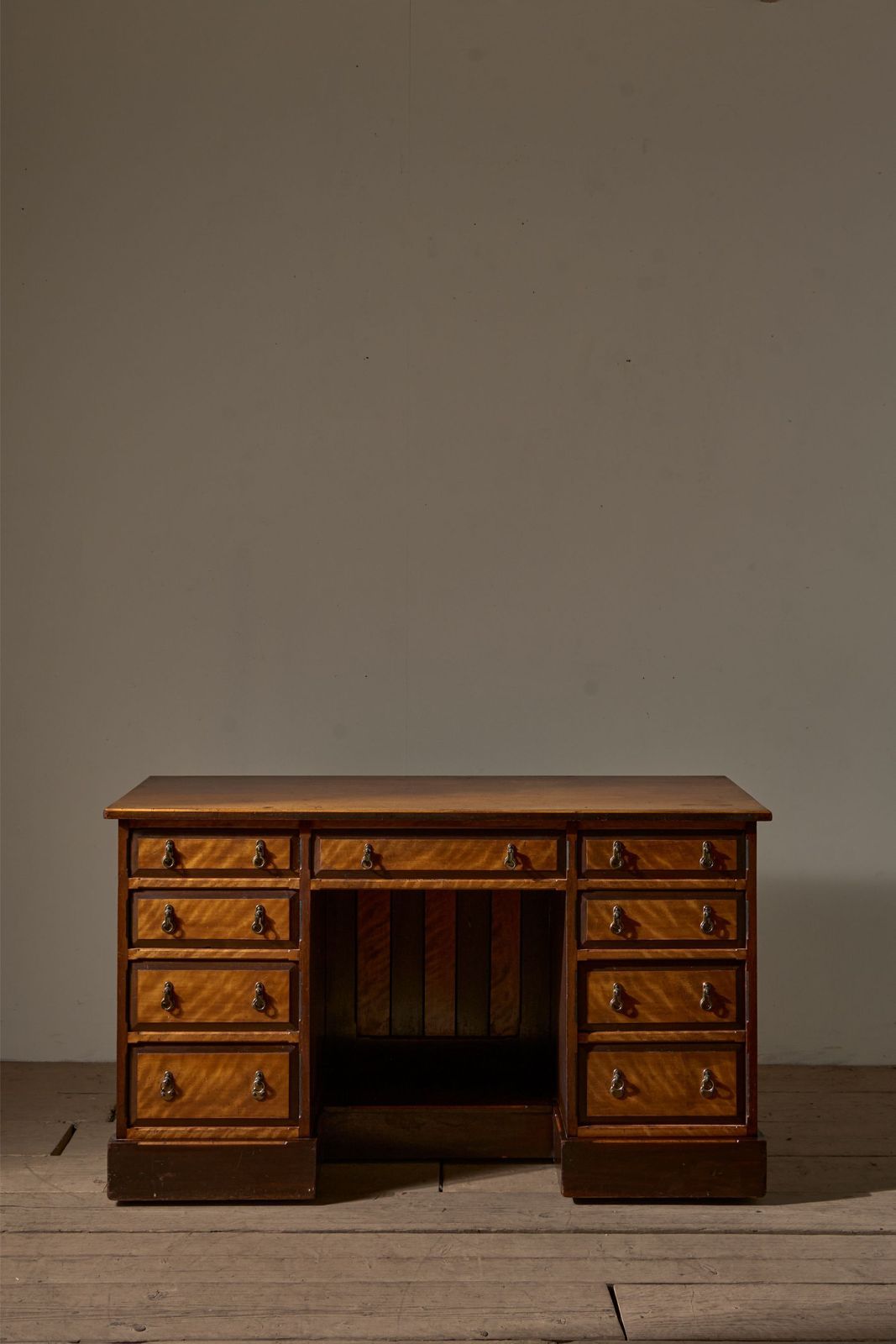19th Century Aesthetic Movement Satin Wood And Mahogany Desk