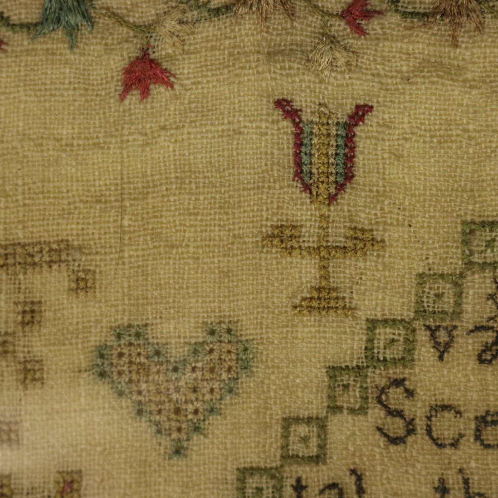 Textiel Antiek Schots borduurwerk, 1781, door Betty Ferguson photo