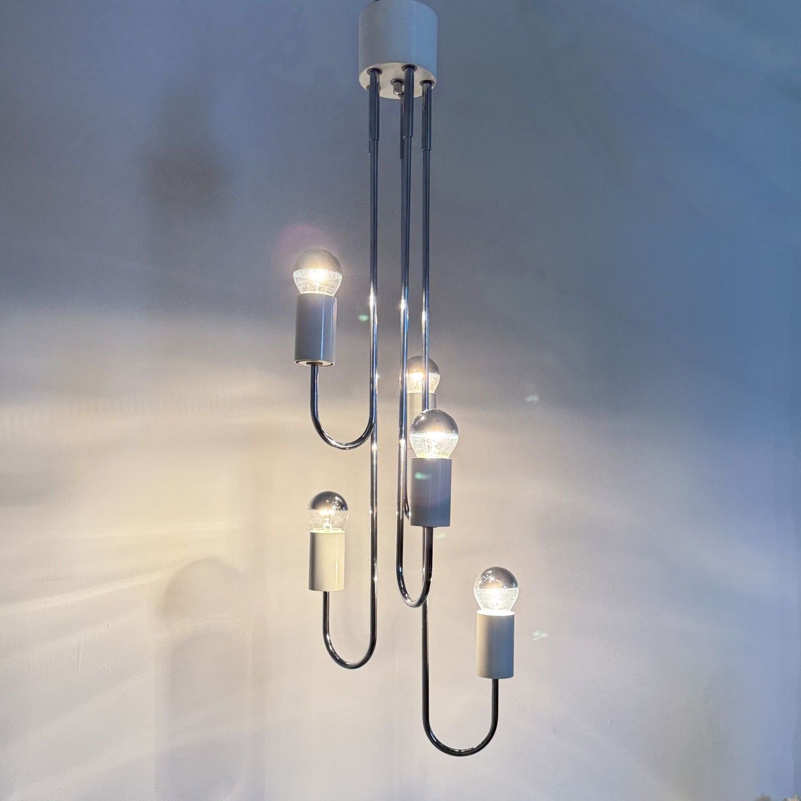Mid-Century hanglamp van Gaetano Sciolari, jaren 1970, Italië photo Verlichting