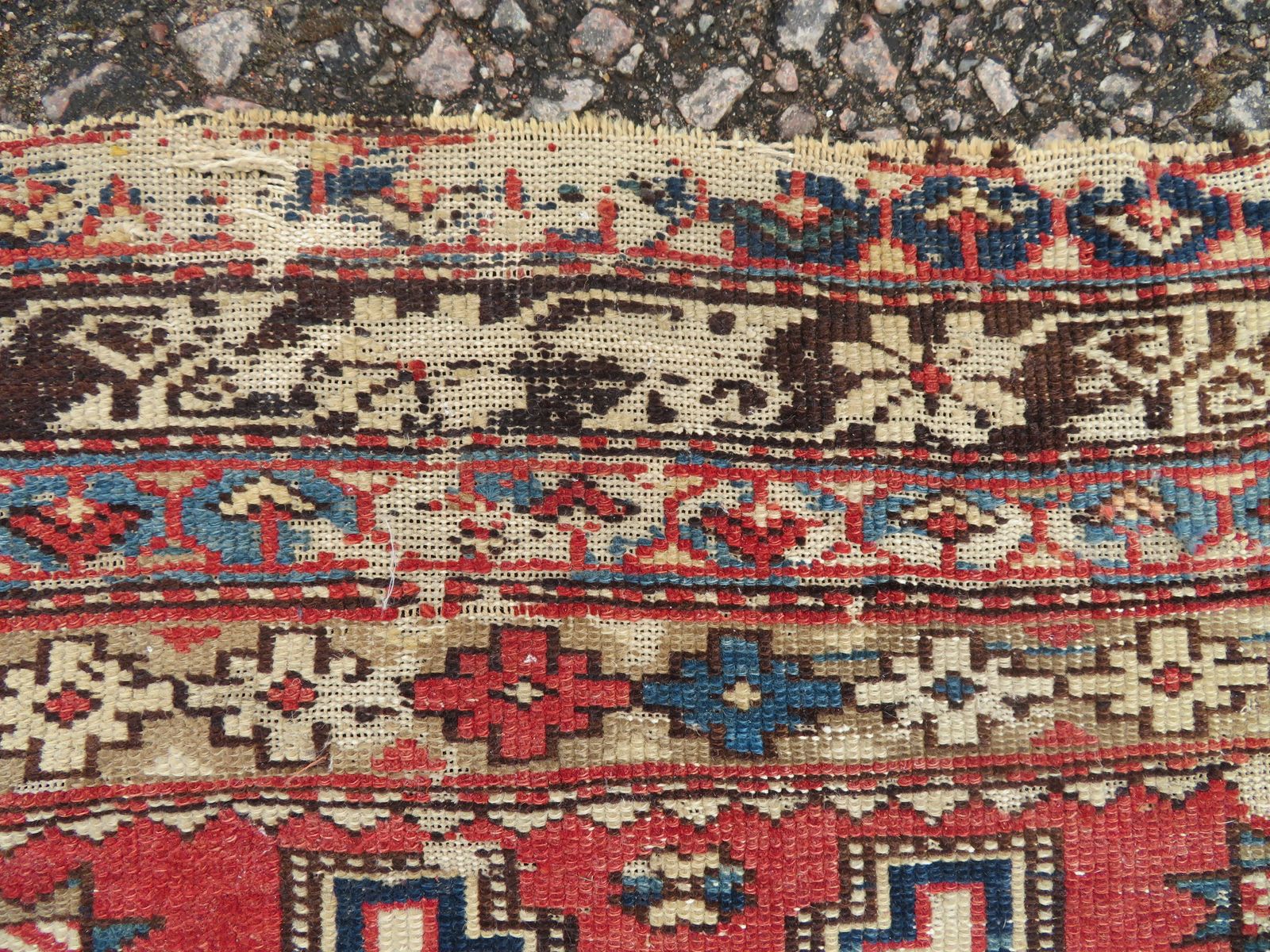 Distressed Antique Caucasian Daghestan Rug. 132cm X 102cm photo for sale